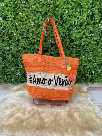 Bolsa de praia laranja